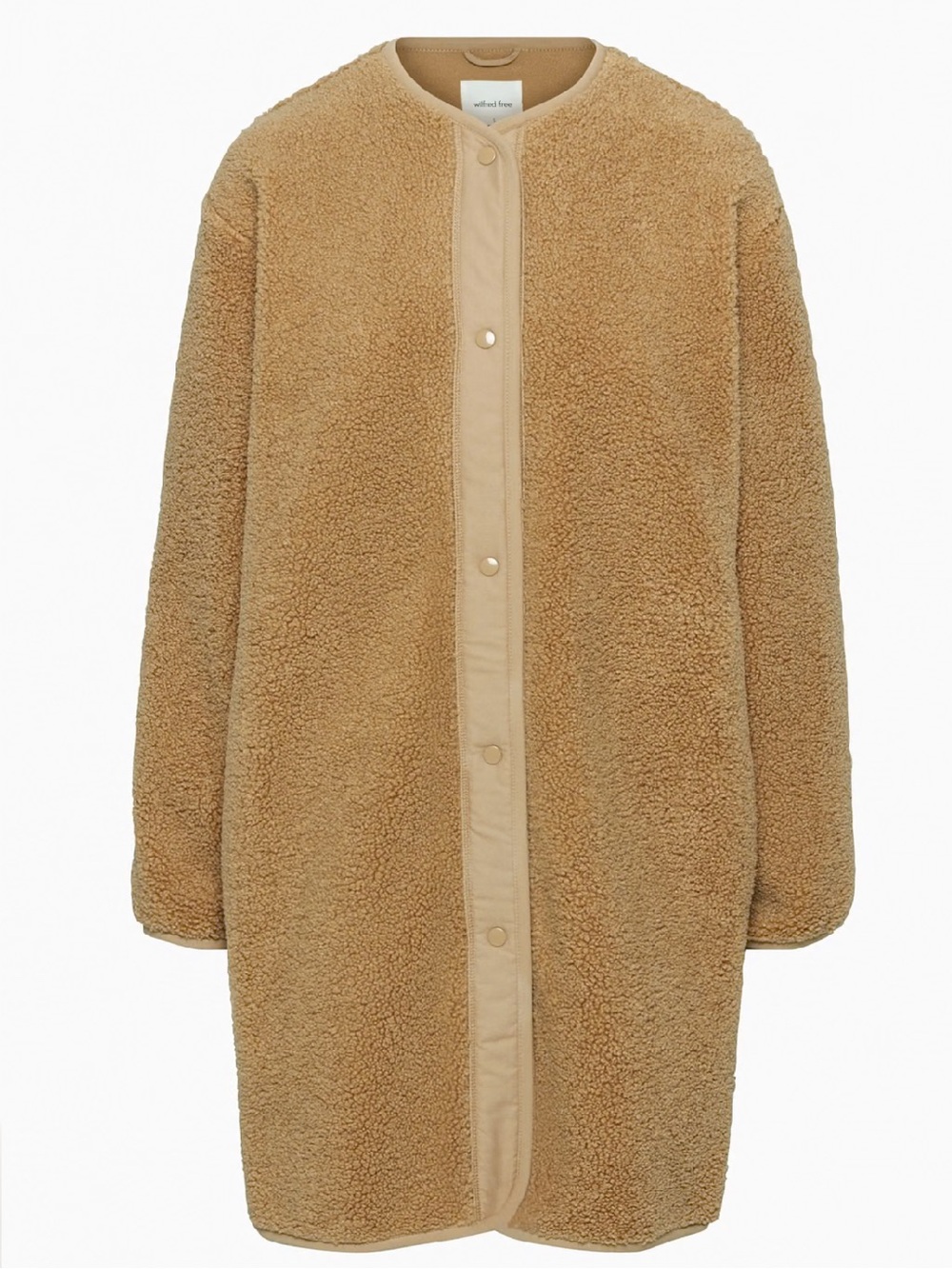 Wilfred Free Tan Teddy Fleece Jacket Sherpa